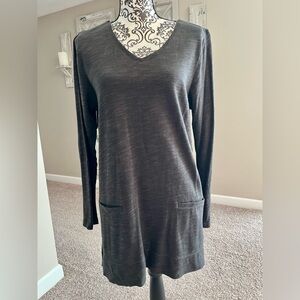 J. Jill Charcoal Long Sleeve Dress